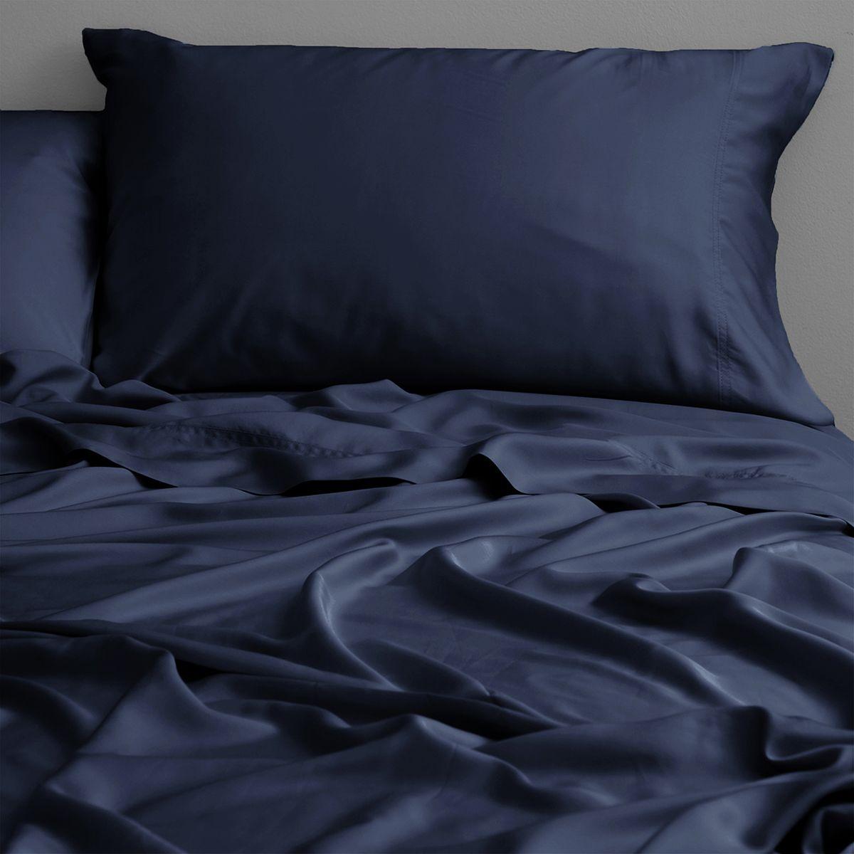 Knights Egyptian Cotton Flat Sheet - Blue